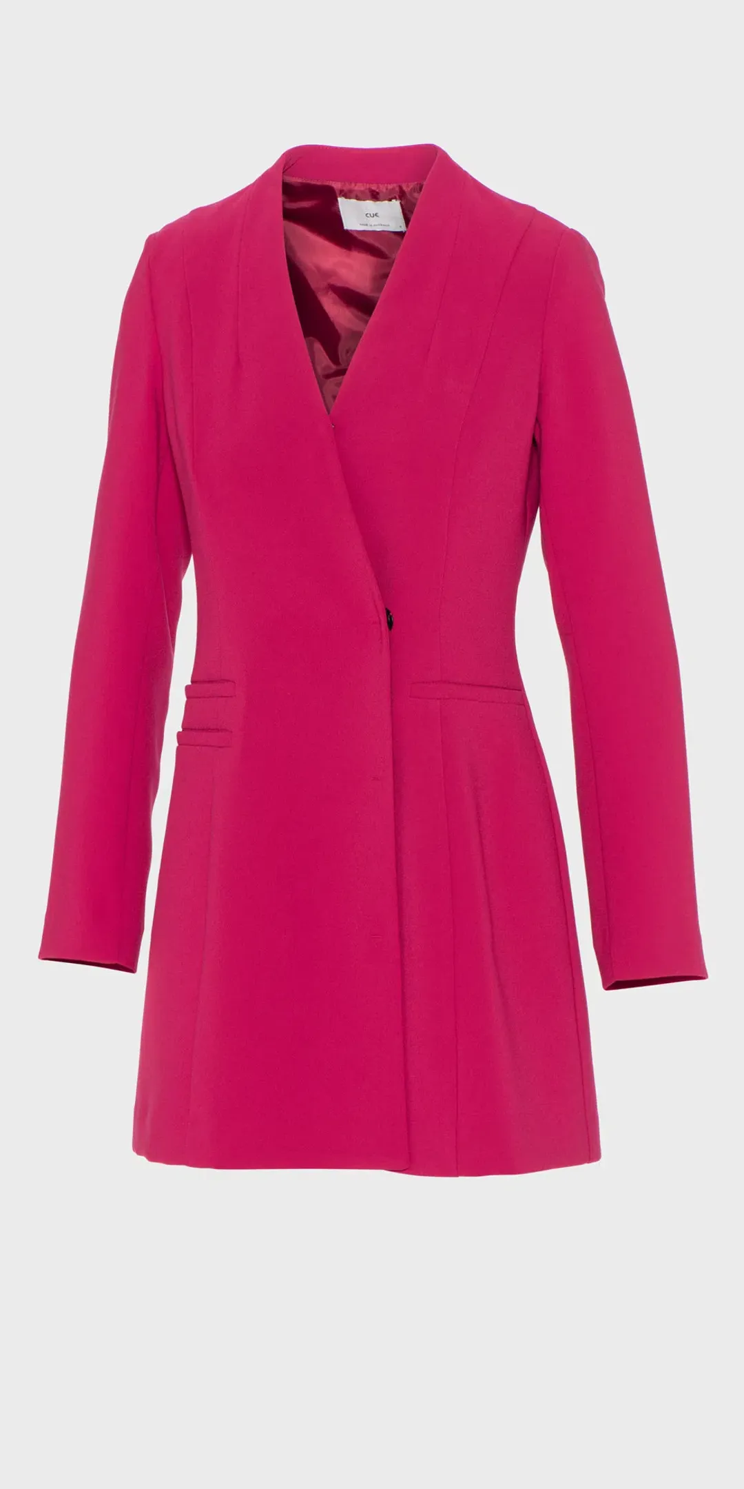 Cue Blazer Mini Dress Hot Pink Size 10 for rent on The Volte - main image