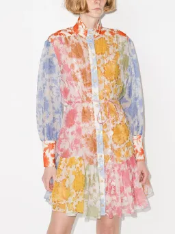Zimmermann Postcard Lantern Mini Dress Print Size 2 for rent on The Volte - image 2