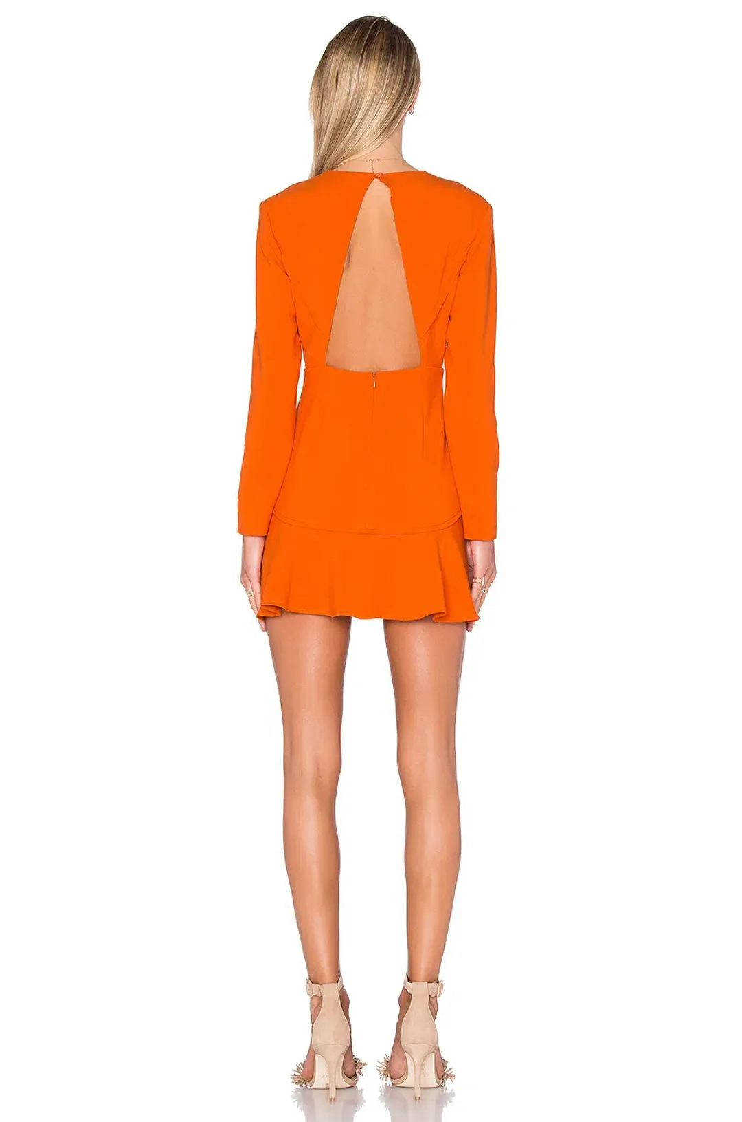 Finders Keepers Round Up Dress Orange Size XS for rent on The Volte - main image