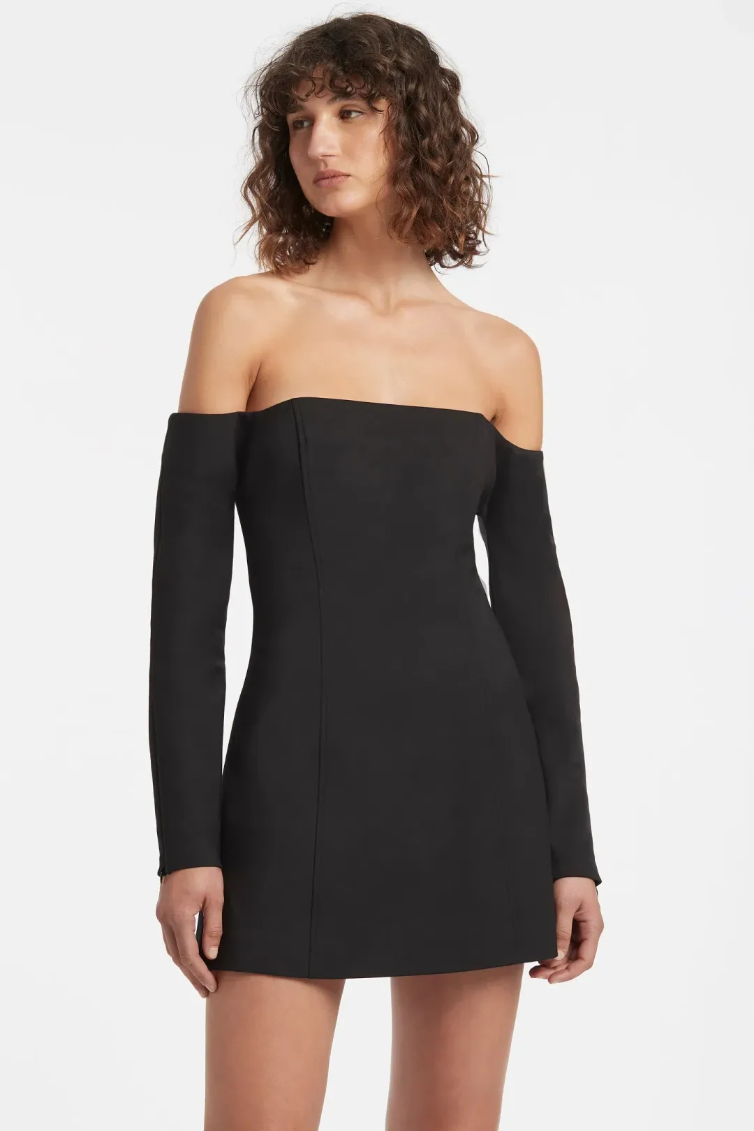 Sir the Label Alberta Sleeve Mini Dress Black Size 8 for rent on The Volte - main image