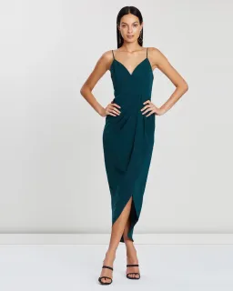 Shona Joy Core Cocktail Dress in Seaweed Green Size 8  for rent on The Volte - image 1