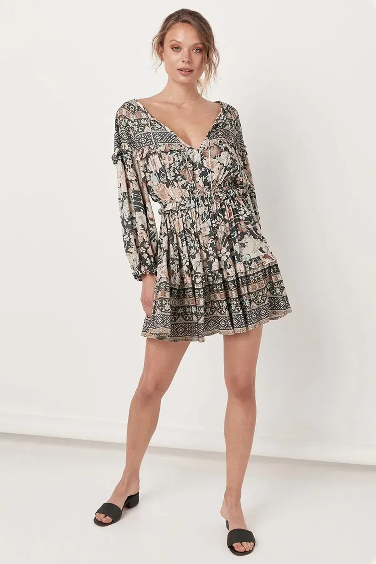 Spell Amethyst Play Dress Nightfall Print Size XS for rent on The Volte - main image