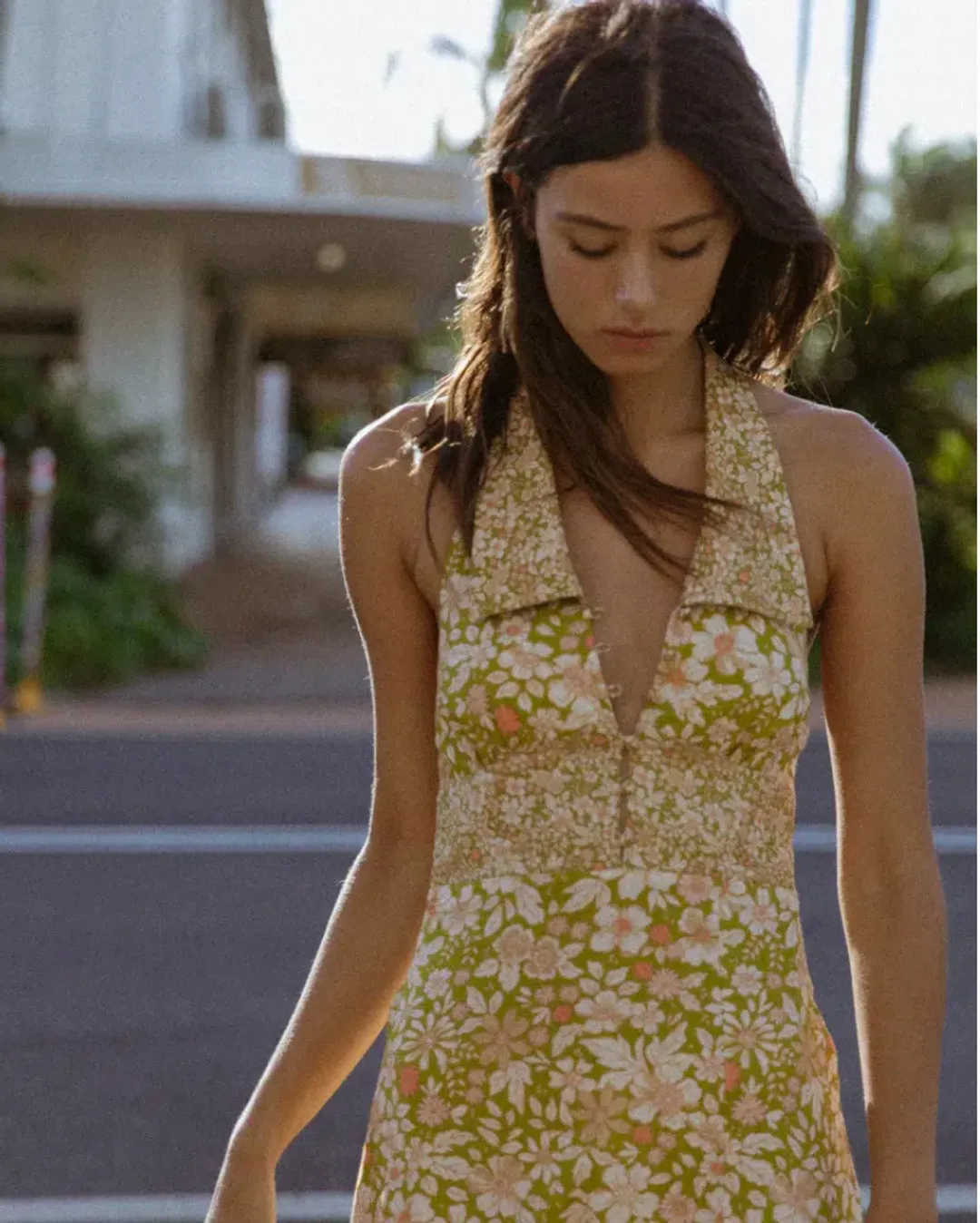 Golden Brown The Label Moneypenny Dress Bloom Yellow Size AU  6  for rent on The Volte - main image