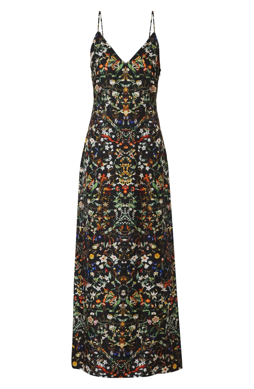 Burberry Maris Floral Silk Slip Dress Black Size 10  for rent on The Volte - main image