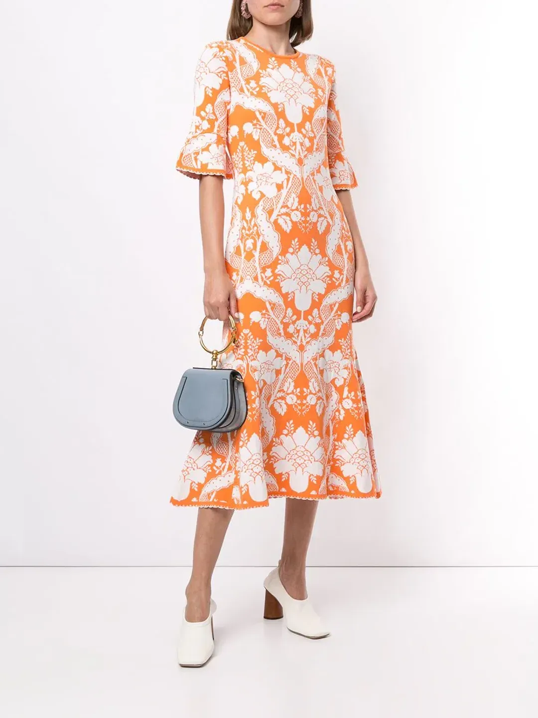 Alice McCall Sittin Pretty Midi Dress Orange Size 8  for rent on The Volte - main image