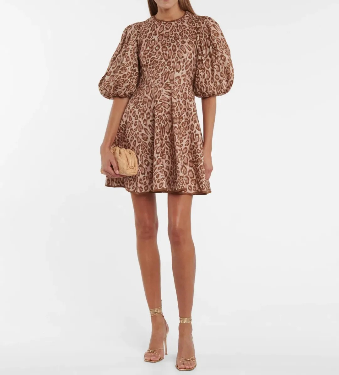 Zimmermann Concert Day Mini Dress Pink Animal Print Size 0 / AU 8 for rent on The Volte - main image