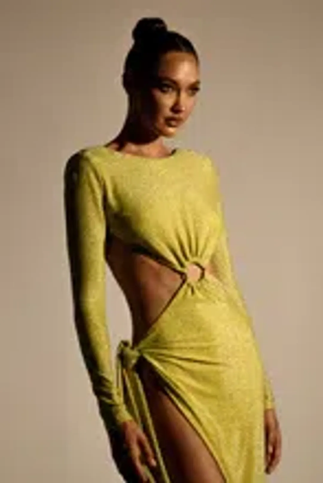 Meshki Christina Gown Shimmer Green Size S/Au 8 for rent on The Volte - main image