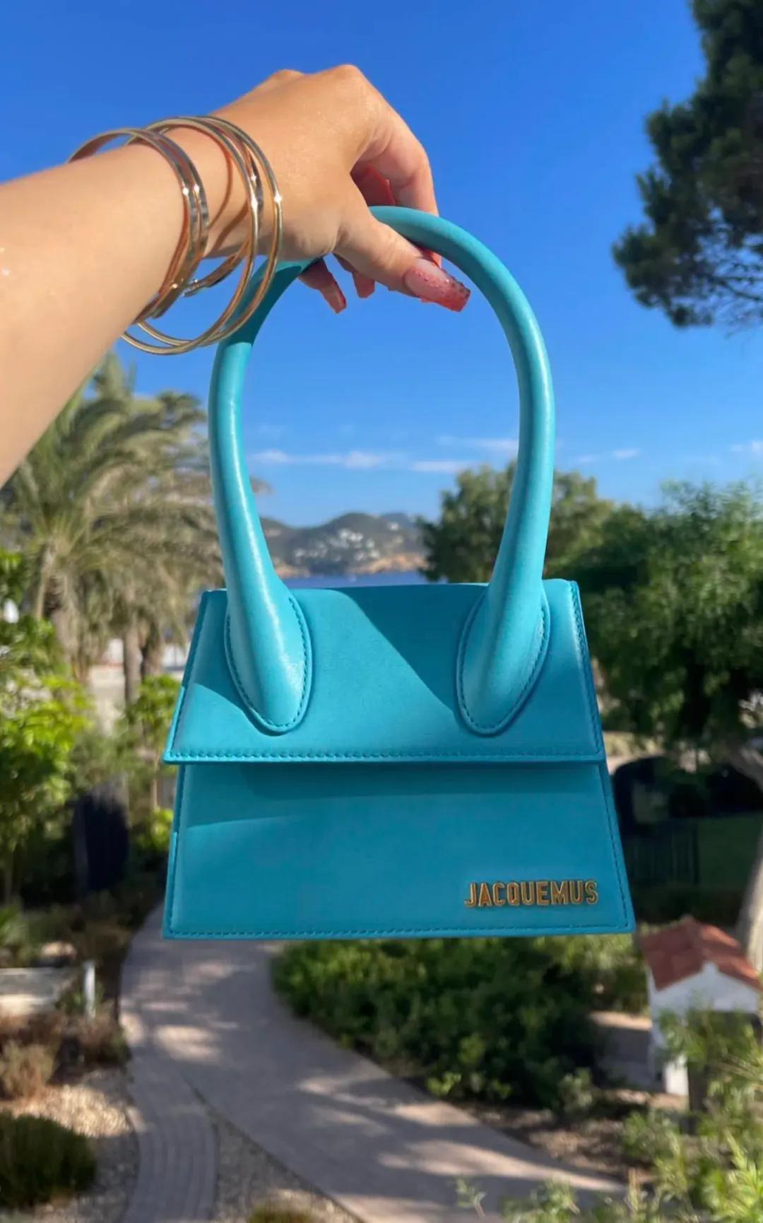 Jacquemus Le Chiquito Moyen Blue for rent on The Volte - main image
