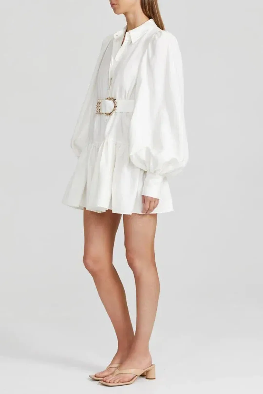 Acler Sherwood Dress Ivory White Size 6 for rent on The Volte - main image