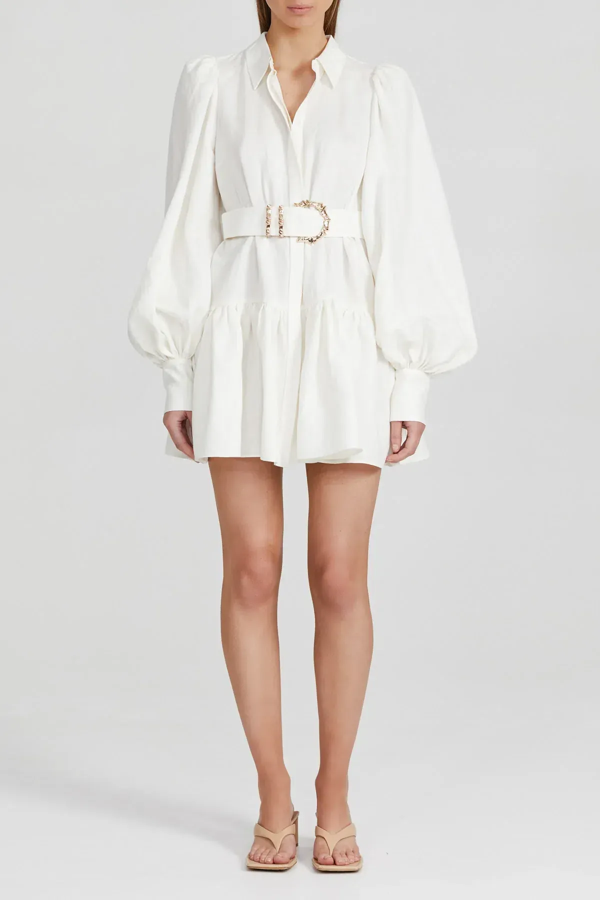 Acler Sherwood Dress Ivory White Size 6 for rent on The Volte - main image