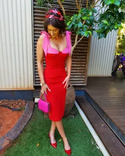 Georgy Collection Chantelle Dress Red Size 6 for rent on The Volte - image 3