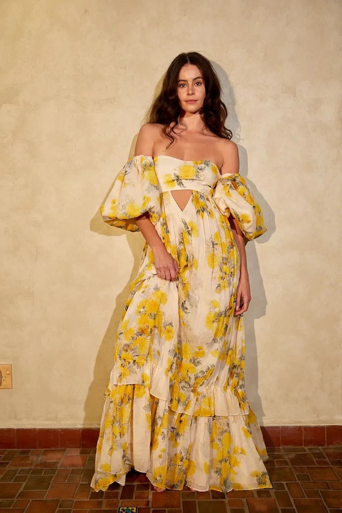 Rooh Collective Poppy Maxi Dress Zephyr Print Size 10 for rent on The Volte - main image