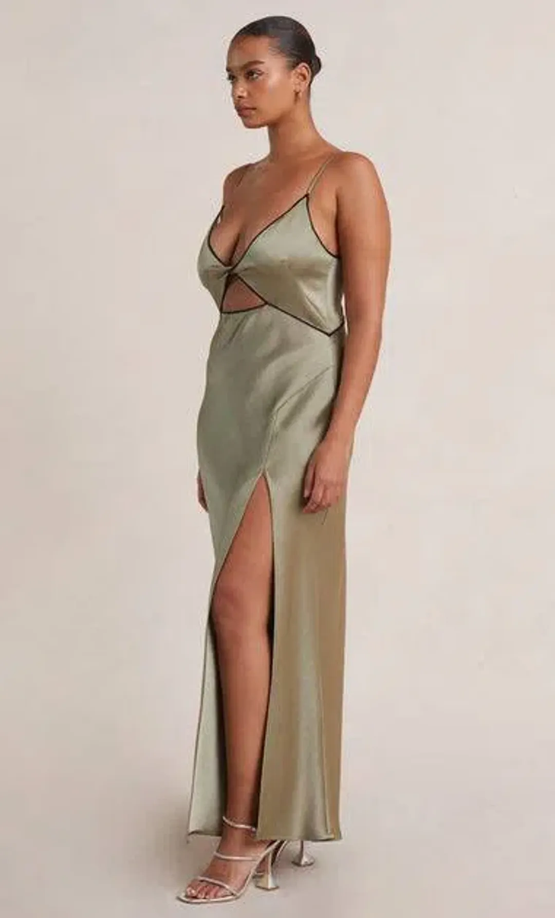 Bec & Bridge Hazel Maxi Dress Sage Green Size 6 for rent on The Volte - main image
