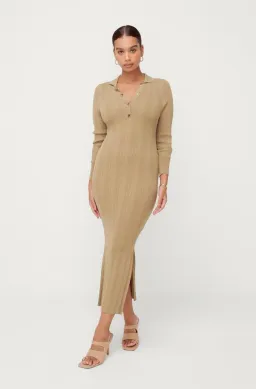Sheike Rib Polo Dress Green Size 6 for rent on The Volte - image 1