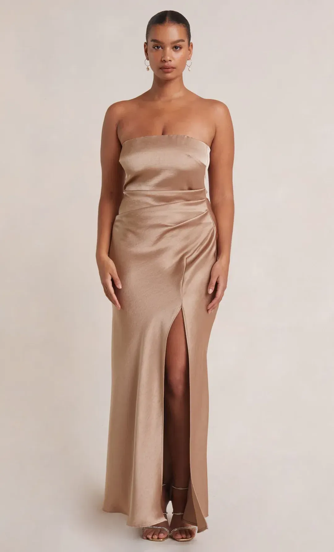 Bec & Bridge The Dreamer Strapless Dress Golden Size 6 for rent on The Volte - main image
