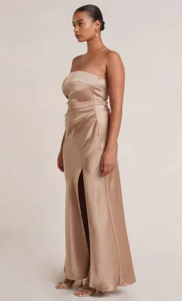 Bec & Bridge The Dreamer Strapless Dress Golden Size 6 for rent on The Volte - image 2