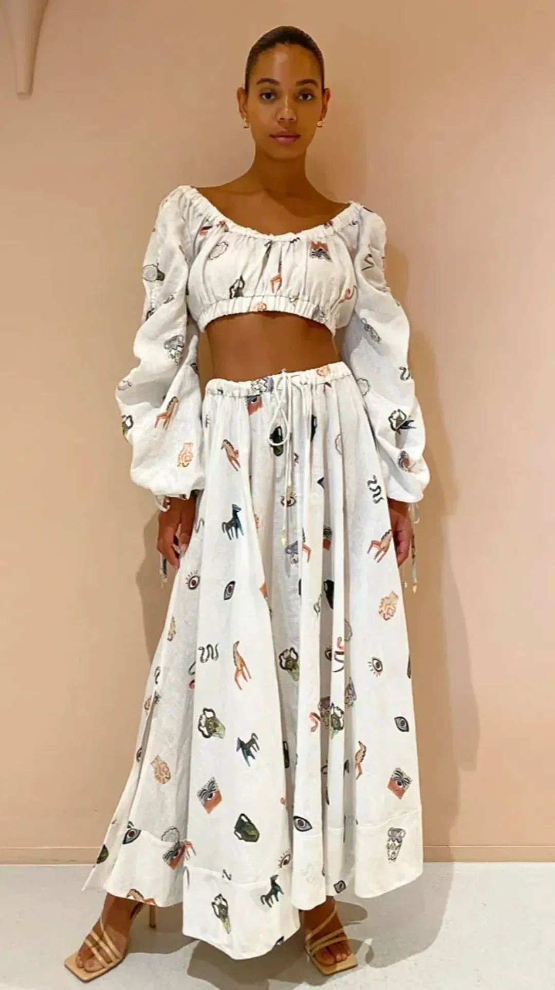 Alemais Hera Top & Skirt Set Print Size 14 for rent on The Volte - main image