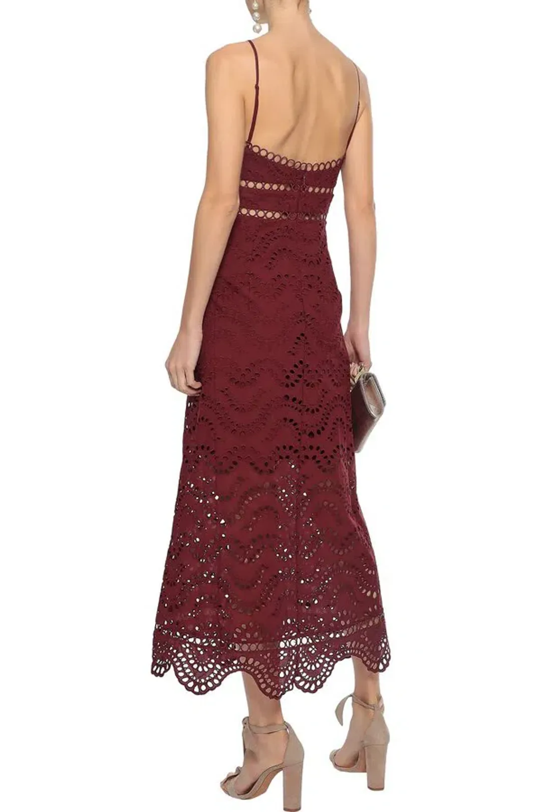 Zimmermann Jaya Wave Bodice Dress Merlot Size 8 for rent on The Volte - main image