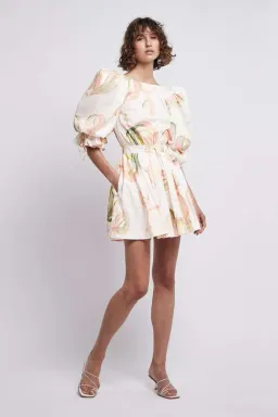 Aje Imprint Mini Dress Print Size 6 for rent on The Volte - image 1