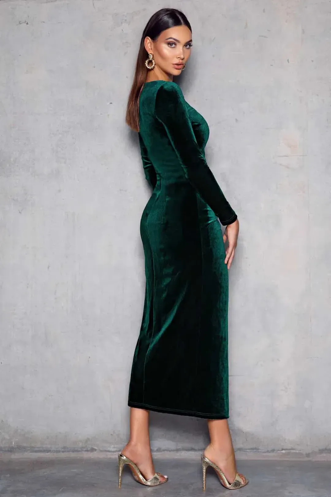 Elle Zeitoune Corrine Dress Green Size 8  for rent on The Volte - main image