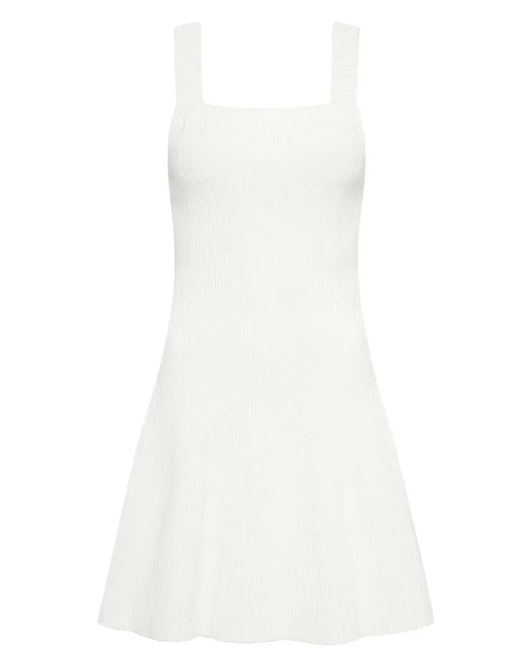 AJE Casa Mini Knit Dress Ivory Size 6  for rent on The Volte - main image