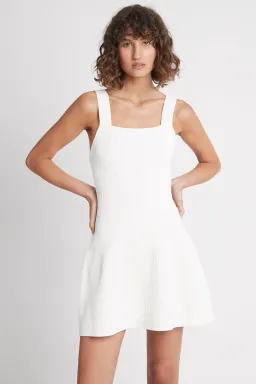 AJE Casa Mini Knit Dress Ivory Size 6  for rent on The Volte - image 1
