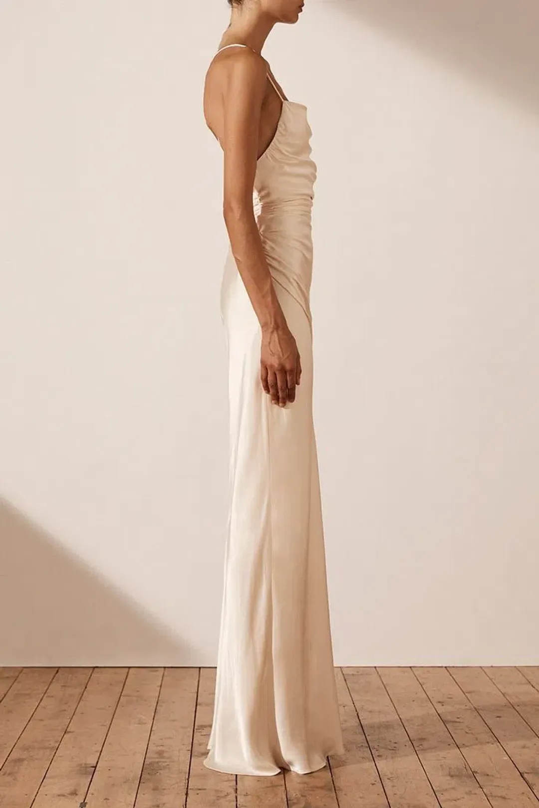 Shona Joy La Lune Lace Back Maxi Dress Cream Size 6 for rent on The Volte - main image