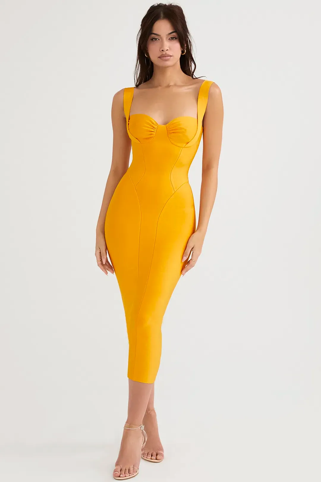 House Of CB Charlene Bandage Midi Dress Tangerine Size XS / Au 6 for rent on The Volte - main image