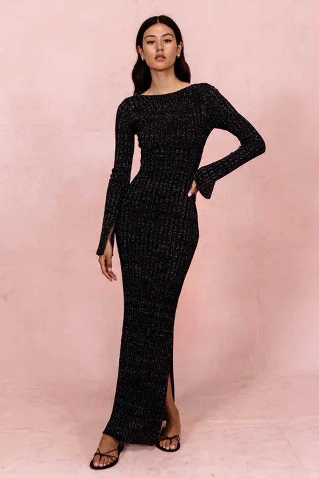 Posse the Label Connie Dress Black Sparkle Size 8  for rent on The Volte - main image