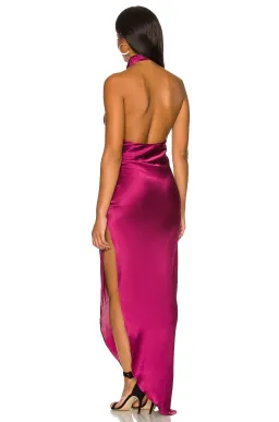 Amanda Uprichard X Revolve Samba Gown in Aubergine Size 12 for rent on The Volte - image 3