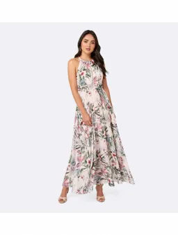 Forever Unique Elka Lace Spliced Maxi Cut Out Dress Print Size 8 for rent on The Volte - image 1