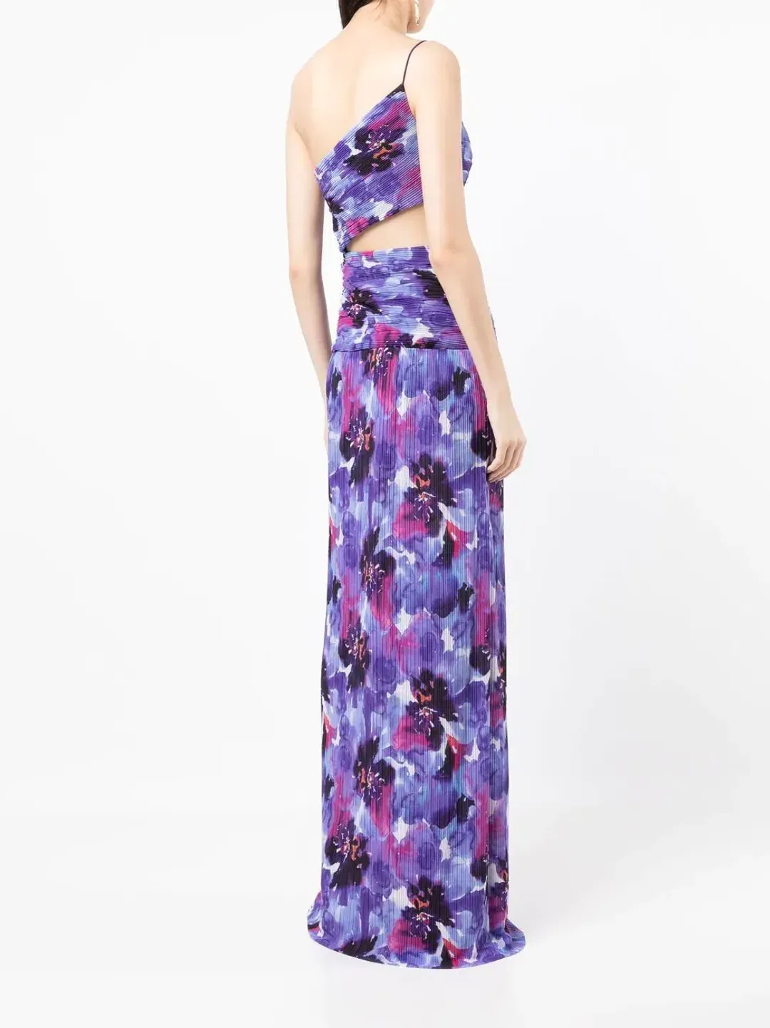 Rebecca Vallance Purple Rain One Shoulder Gown Print Size 10 for rent on The Volte - main image