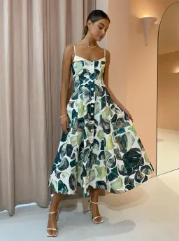 Alemais - Siena Bandeau Midi Dress Print - Size 14 for rent on The Volte - image 2