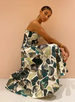 Alemais - Siena Bandeau Midi Dress Print - Size 14 for rent on The Volte - image 4