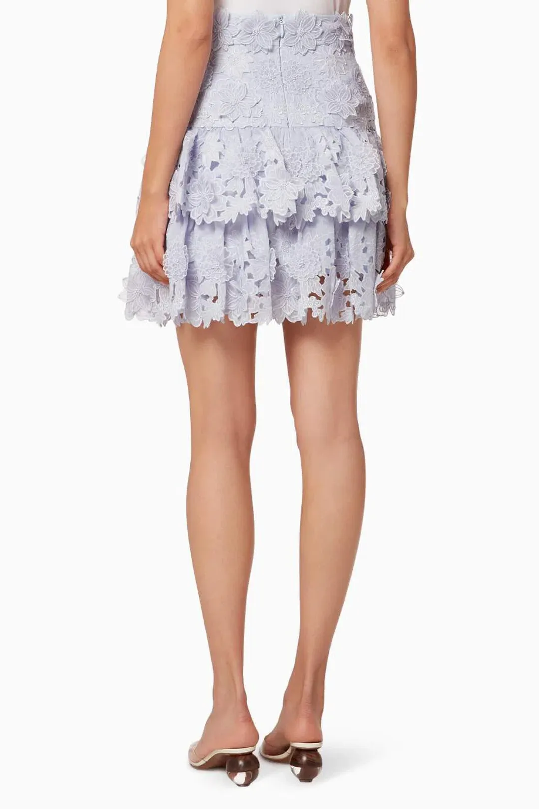 Zimmermann The Lovestruck Miniskirt Periwinkle Size 3  for rent on The Volte - main image