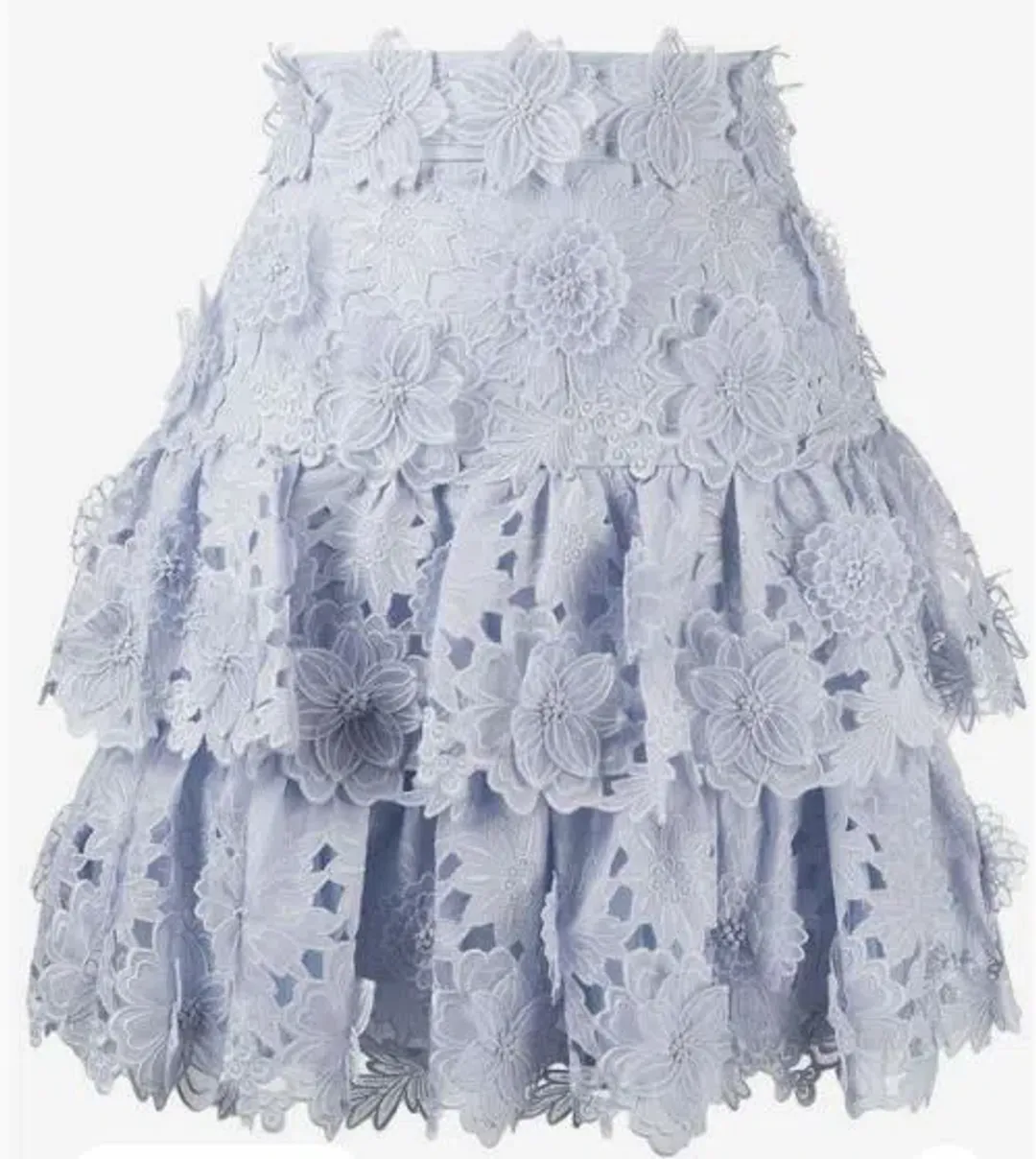 Zimmermann The Lovestruck Miniskirt Periwinkle Size 3  for rent on The Volte - main image