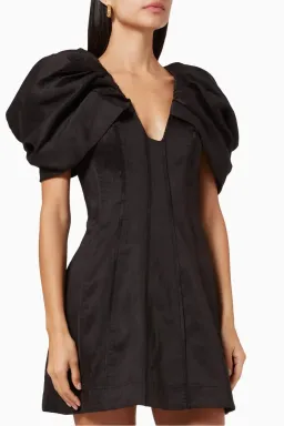 Aje Admiral Butterfly Sleeve Mini Dress Black Size 8 for rent on The Volte - image 3