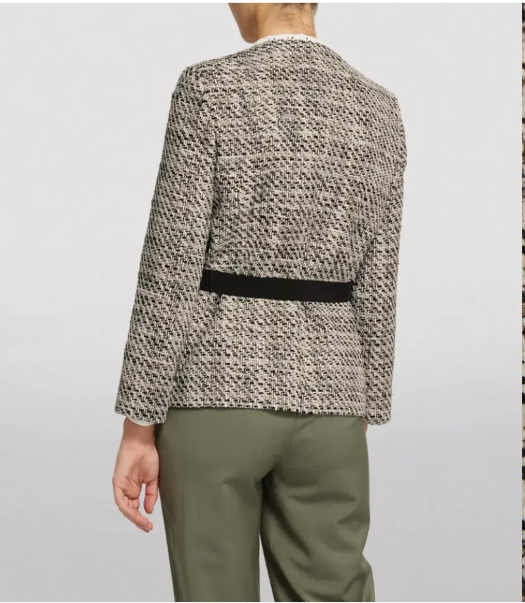 Maje Contrasting Tweed style jacket pink size 38 for rent on The Volte - main image