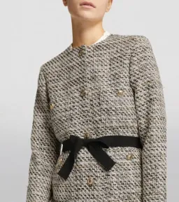 Maje Contrasting Tweed style jacket pink size 38 for rent on The Volte - image 1