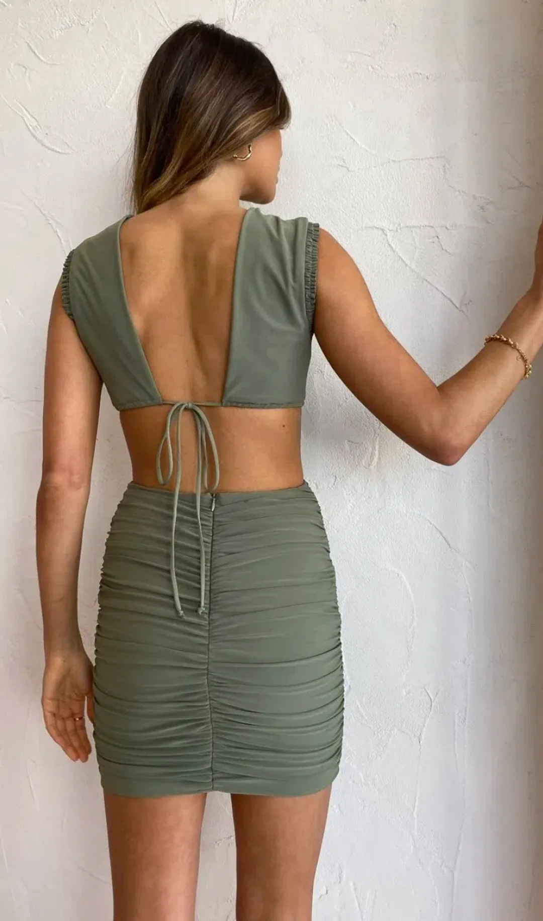 Bec and Bridge Vixen Mini Dress Green Size 8 for rent on The Volte - main image