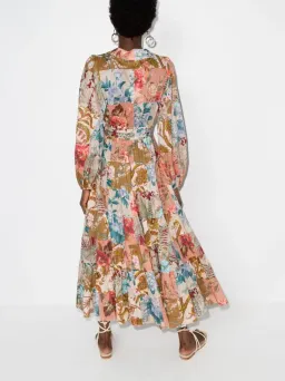 Zimmermann Cassia Tiered Floral Print Midi Dress Size 16 for rent on The Volte - image 4