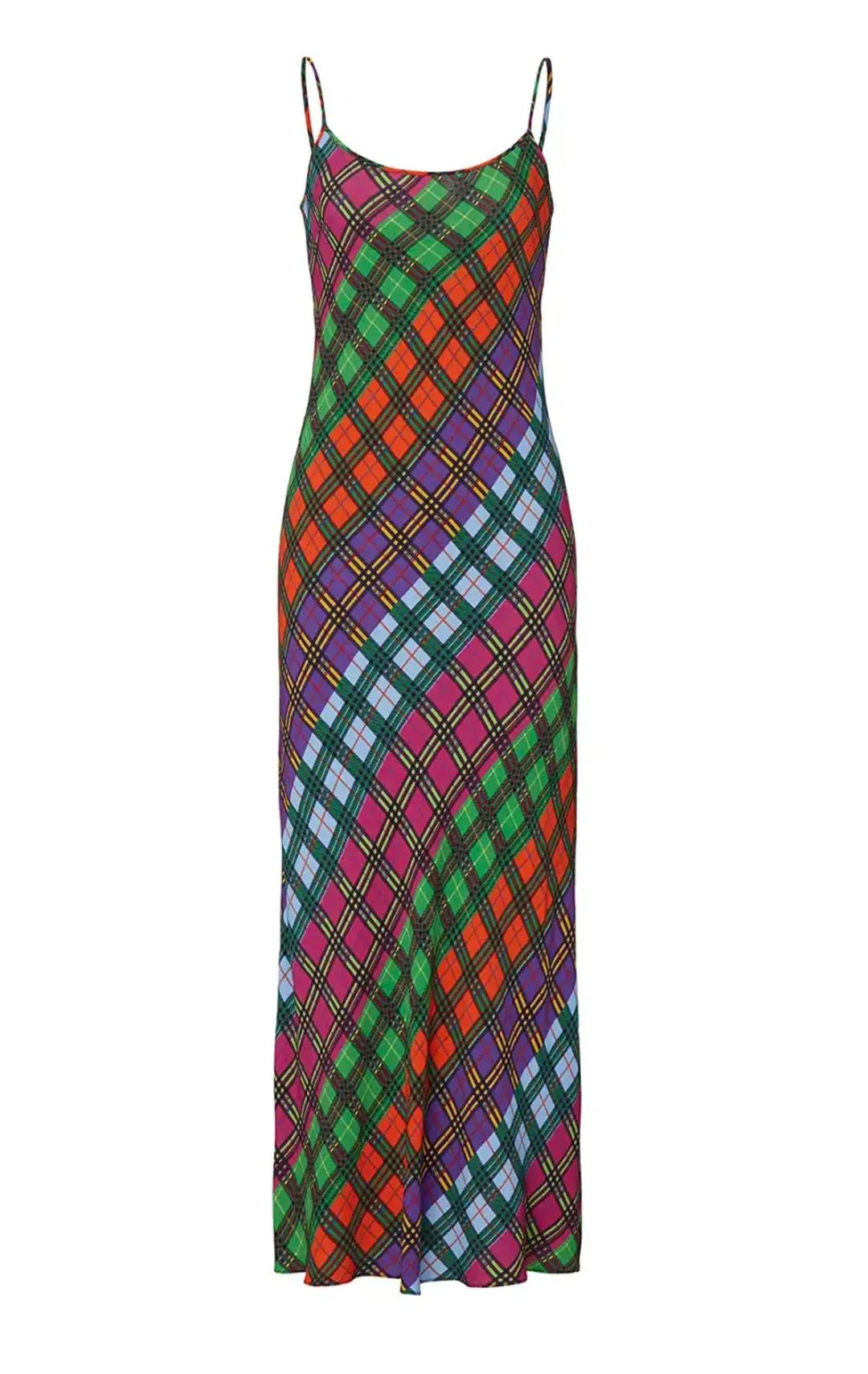 Rixo Holly Rainbow Check Print Dress Size 10  for rent on The Volte - main image