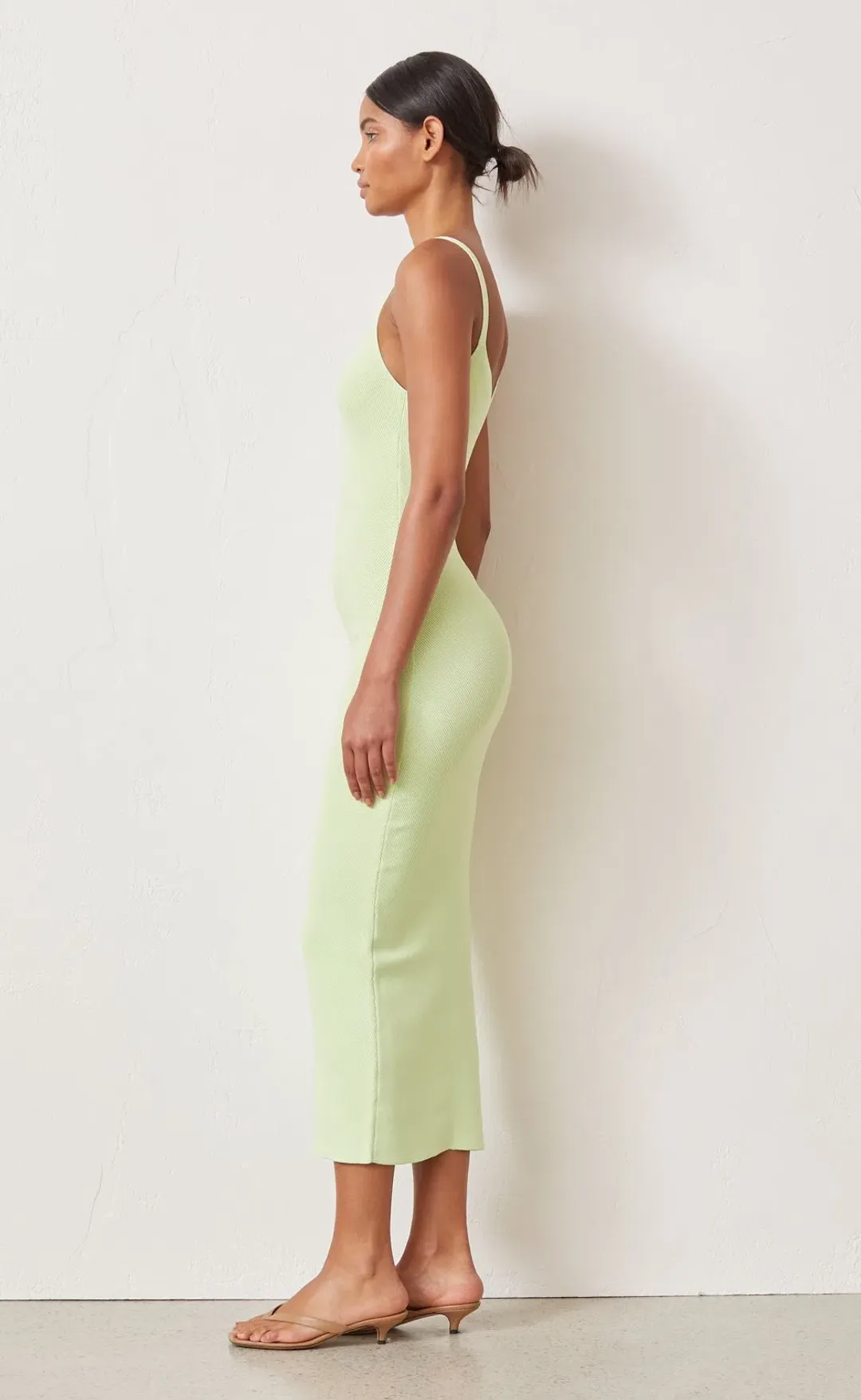 Bec & Bridge Citrus Club Knit Midi Dress Green Size 6 for rent on The Volte - main image