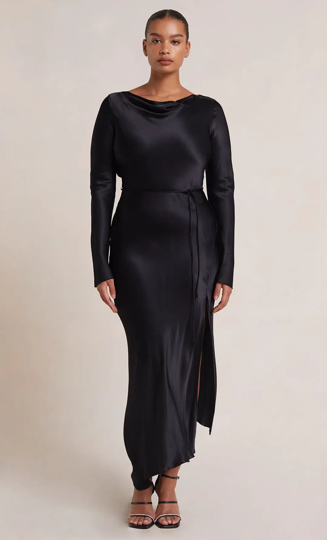 Bec & Bridge Moon Dance Long Sleeve Maxi Dress Black Size 12 for rent on The Volte - main image