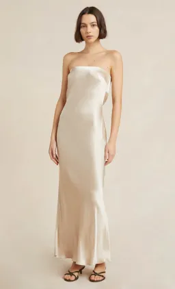 Bec and Bridge Moon Dance Strapless Dress in Sand Beige Size 12 for rent on The Volte - image 1