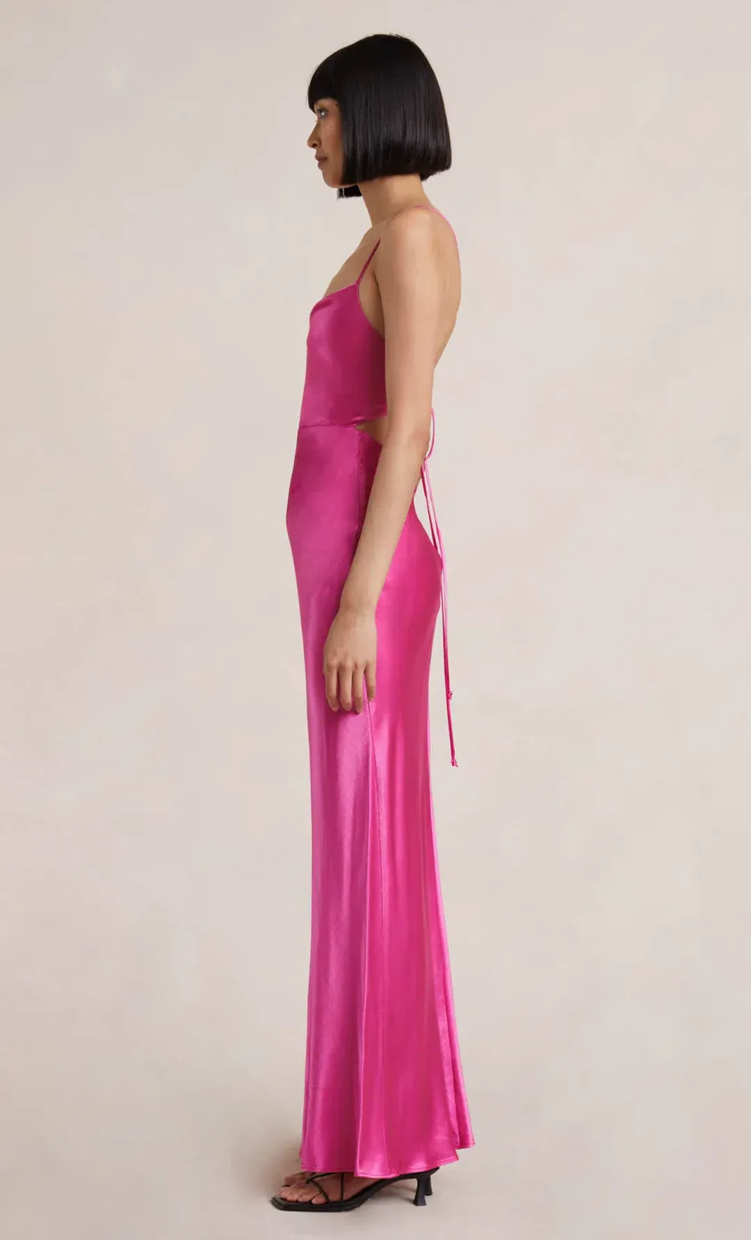 Bec & Bridge Loren Maxi Dress Deep Pink Size 6 for rent on The Volte - main image