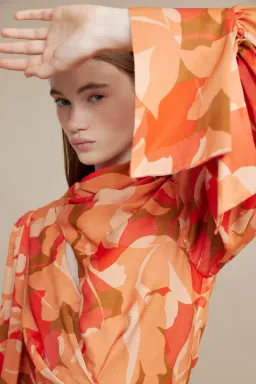 Acler Dunleer Dress Amber Bloom Size 10 for rent on The Volte - image 4