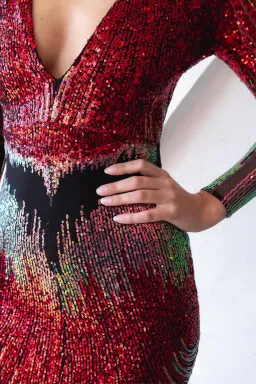Meraki Phoenix Sequin Gown Size 8 for rent on The Volte - image 2