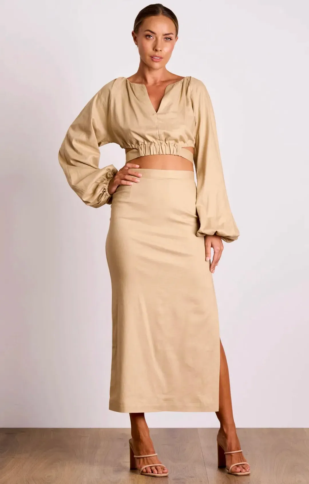 Pasduchas Cora Top And Skirt Set Raffia Size 8 for rent on The Volte - main image