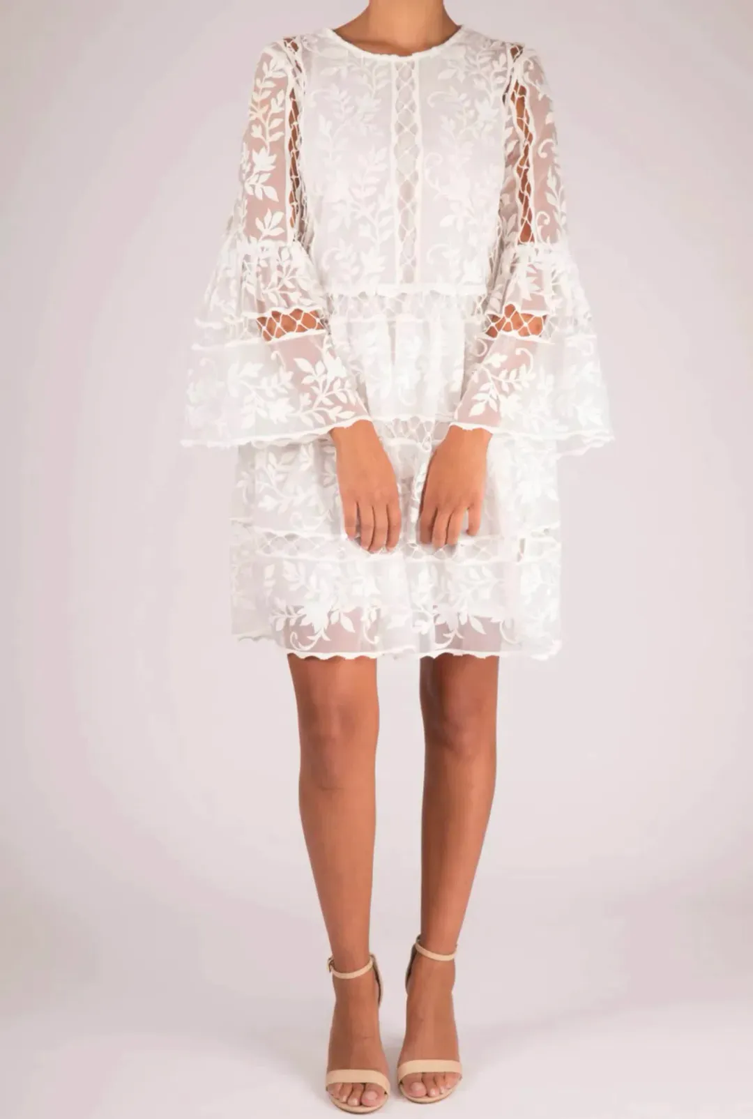 Thurley Flora Climber Dress in White Size 8  for rent on The Volte - main image